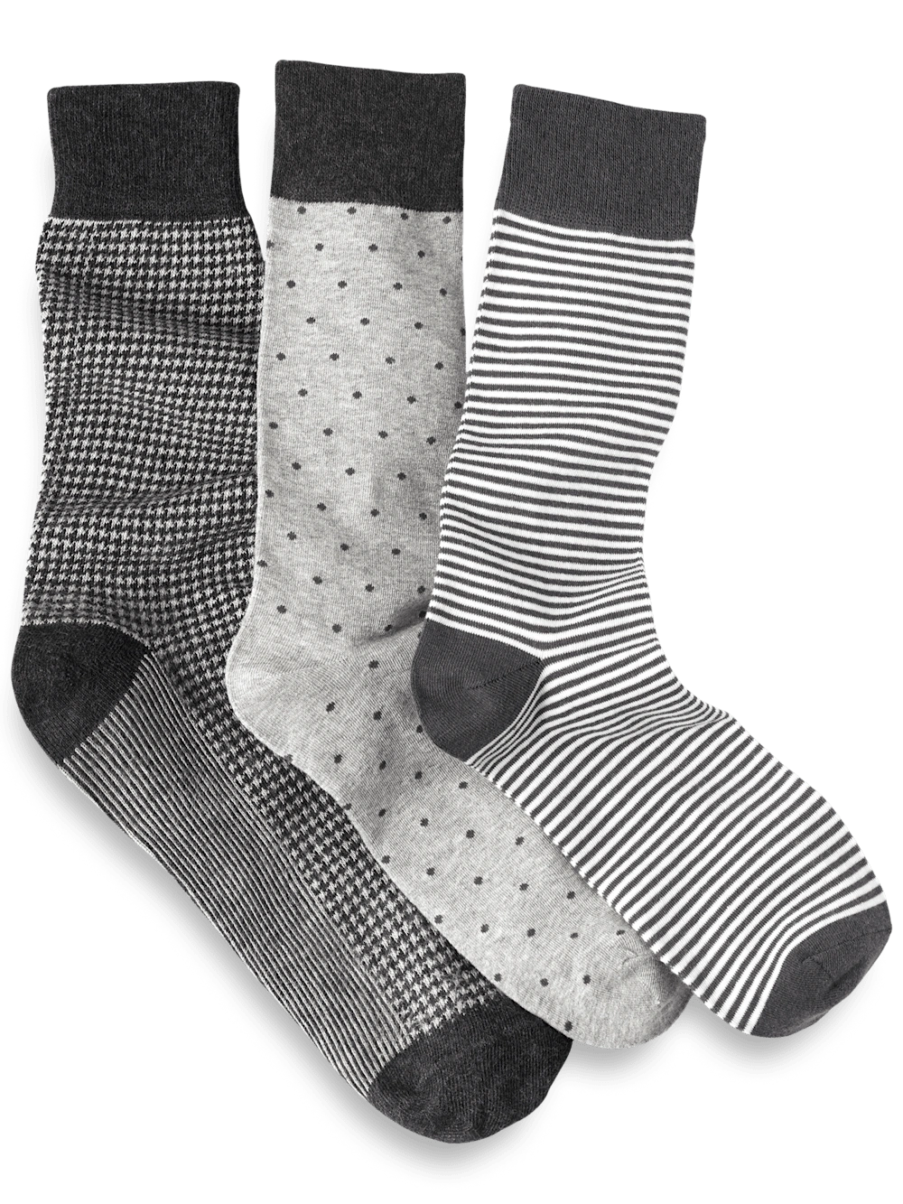 Grau-Multi: 3er-Pack Baumwollsocken – Dein tägliches Style-Upgrade! Komfort trifft Trend.